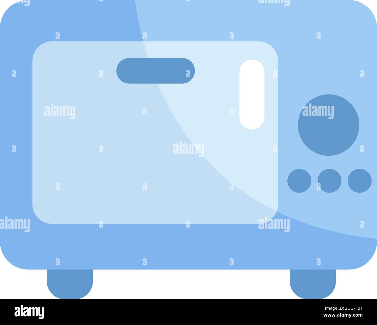 Microwave oven, icon illustration, vector on white background Stock Vector