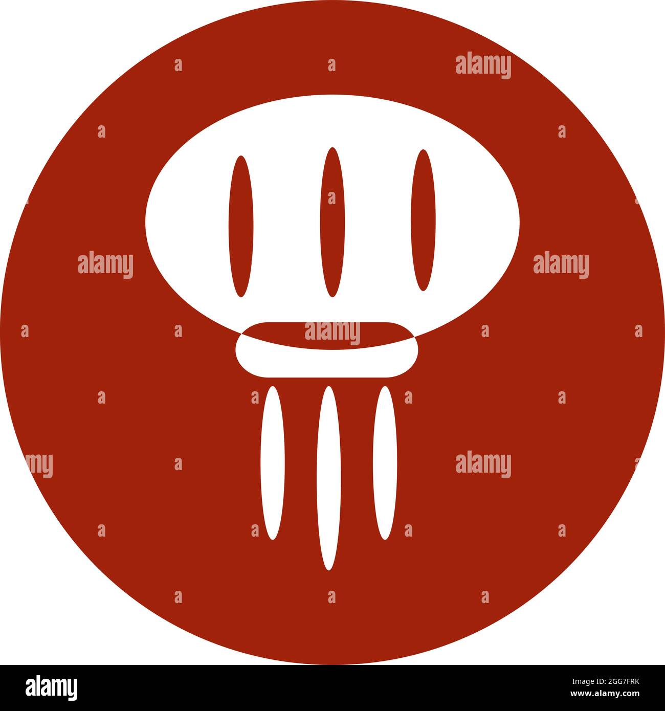 Japanese lanterns, icon illustration, vector on white background Stock Vector