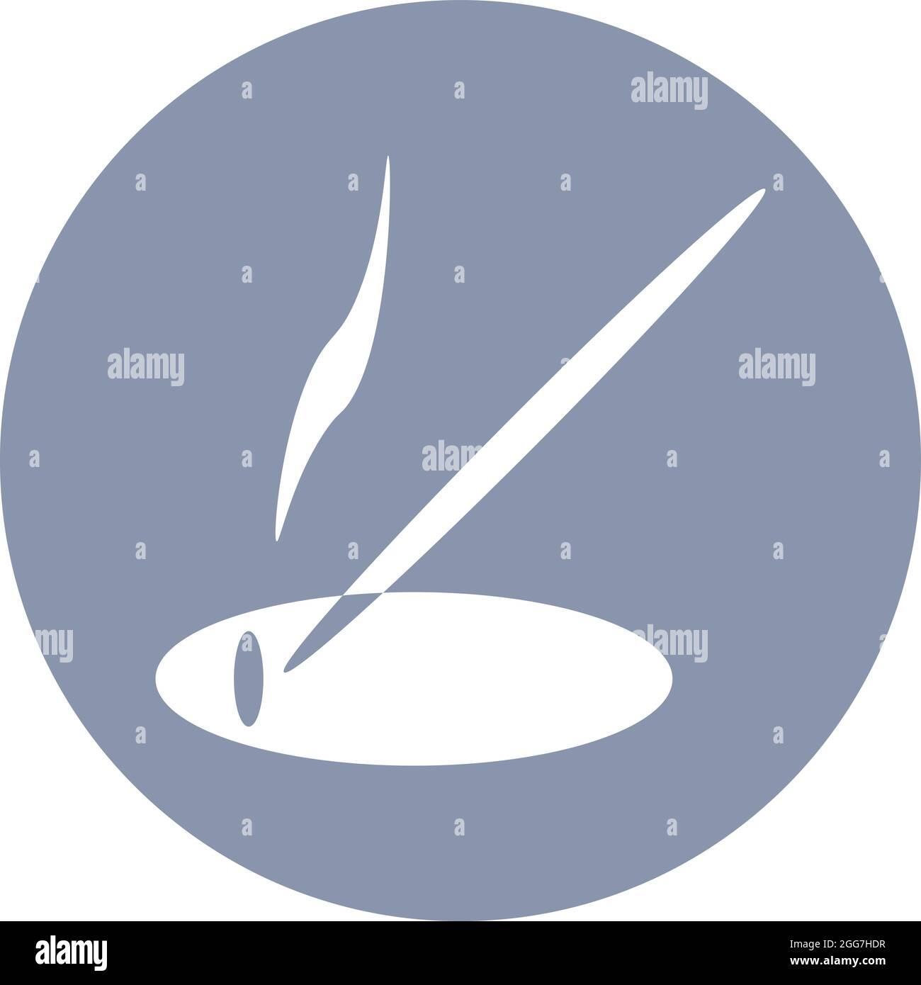 Bamboo scented sticks, icon illustration, vector on white background Stock Vector