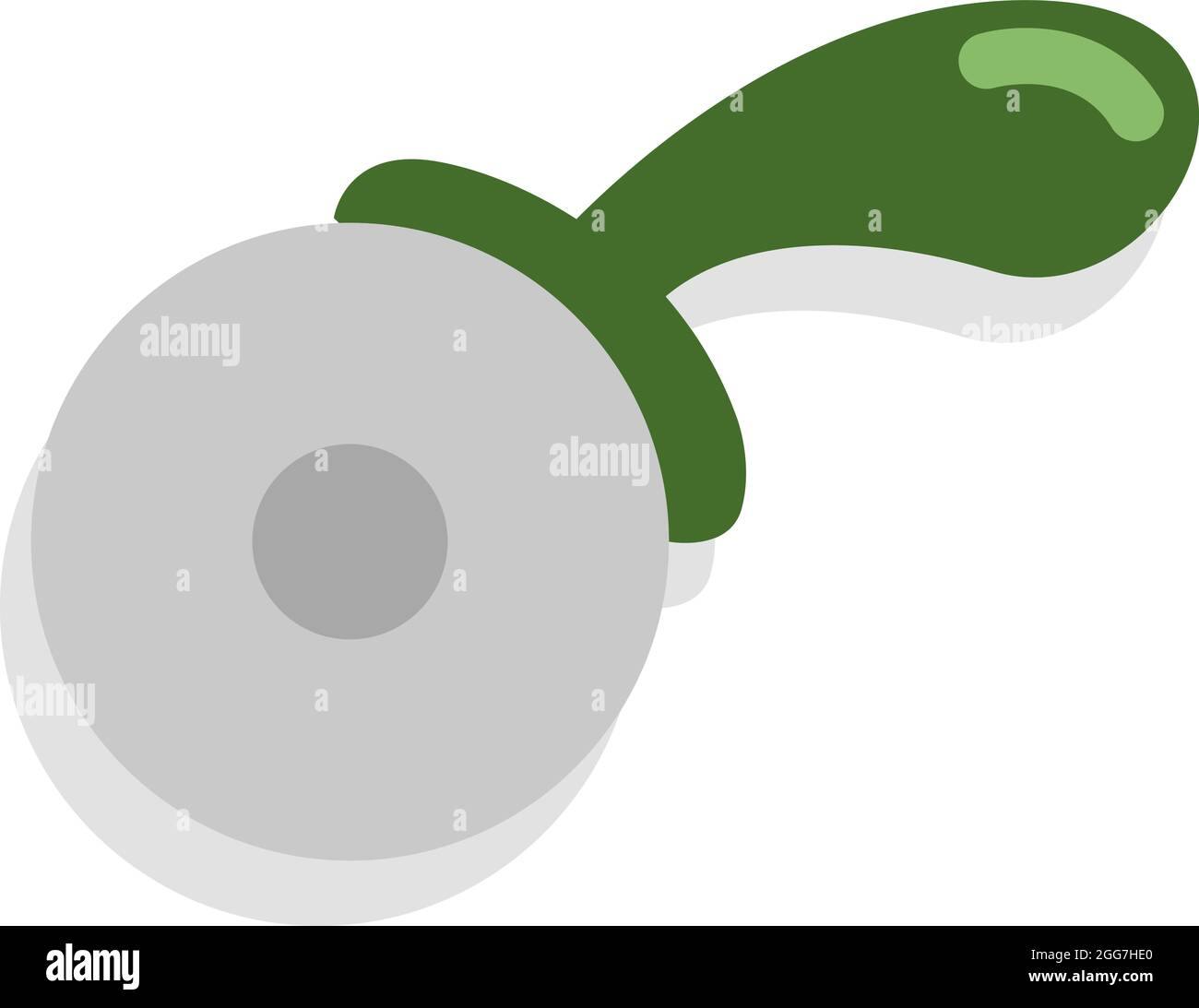 Pizza cutter, icon illustration, vector on white background Stock Vector