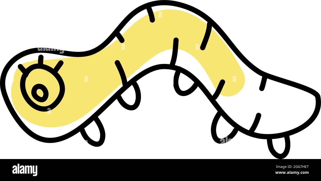 Monster catepillar, icon illustration, vector on white background Stock Vector