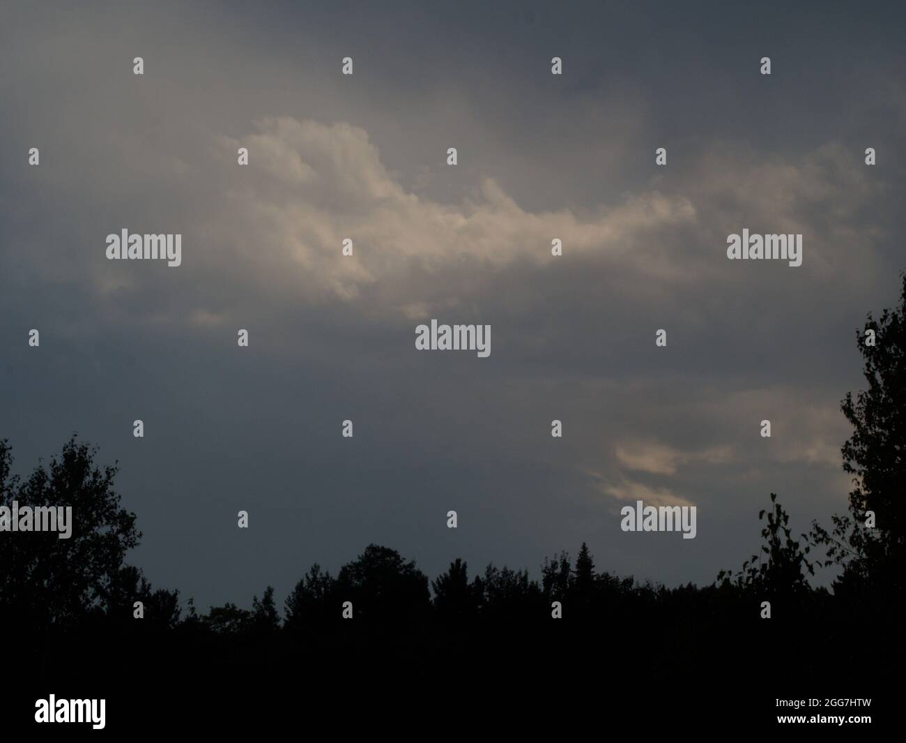 Evening clouds over forest Stock Photo - Alamy