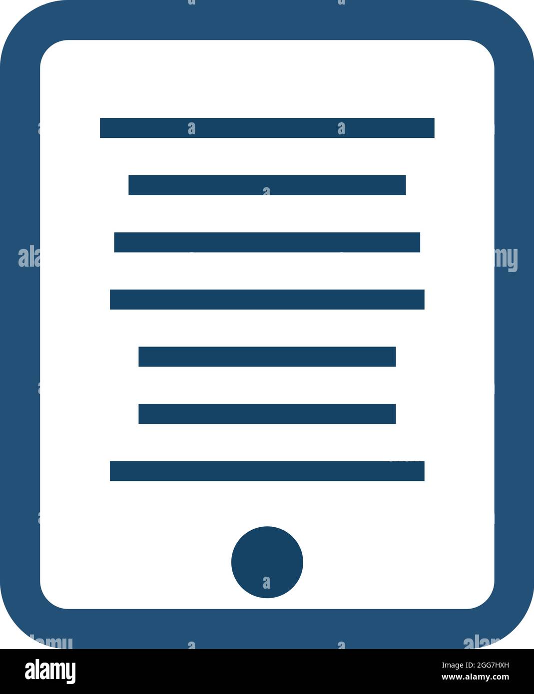 Ebook library, icon illustration, vector on white background Stock Vector