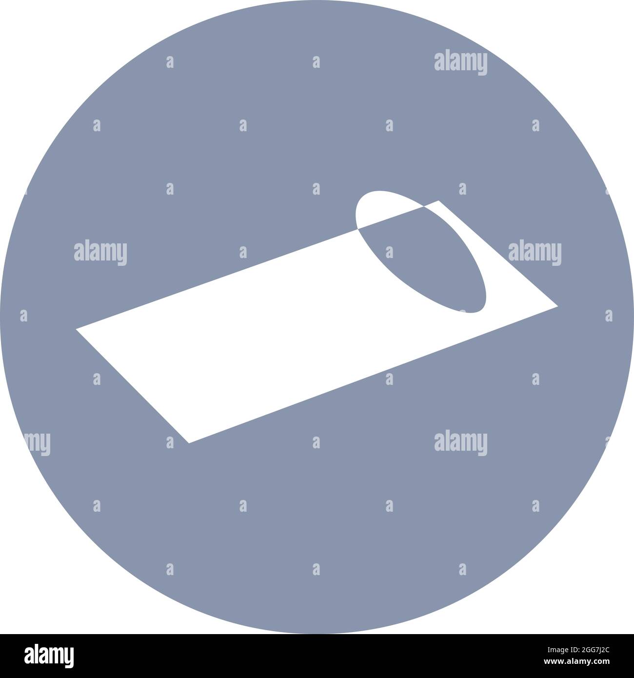 Meditation mat, icon illustration, vector on white background Stock Vector
