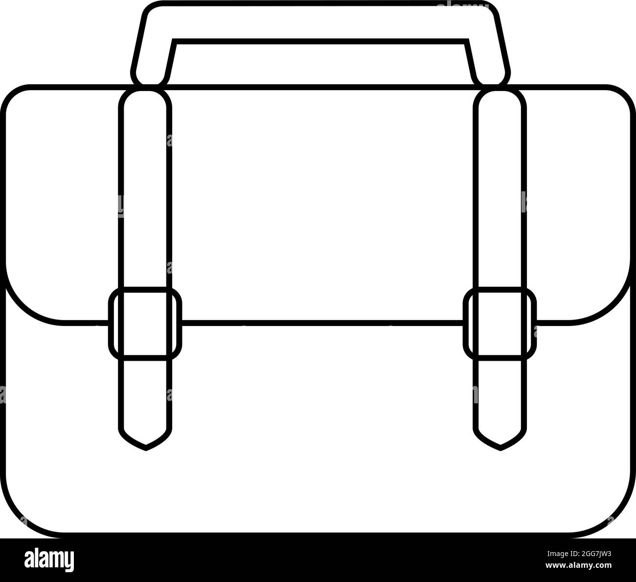 Office suitcase, icon illustration, vector on white background Stock Vector