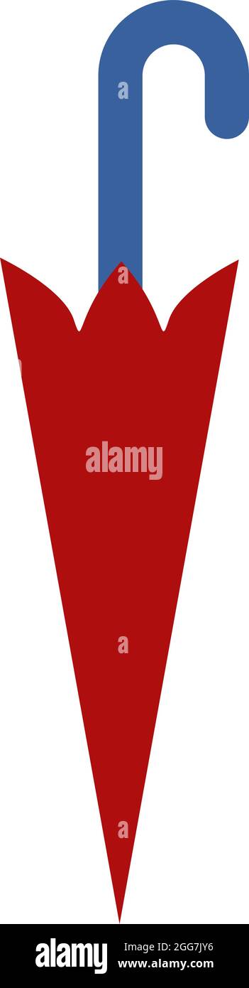 Red umbrella, icon illustration, vector on white background Stock Vector