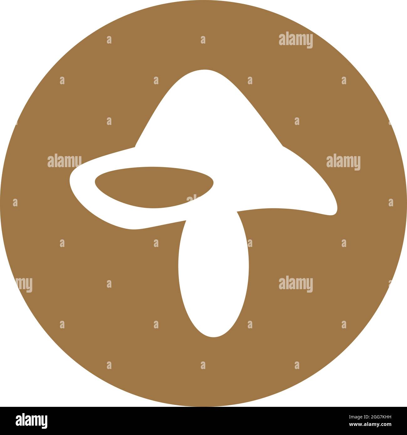 Lactarius indigo mushroom, icon illustration, vector on white background Stock Vector