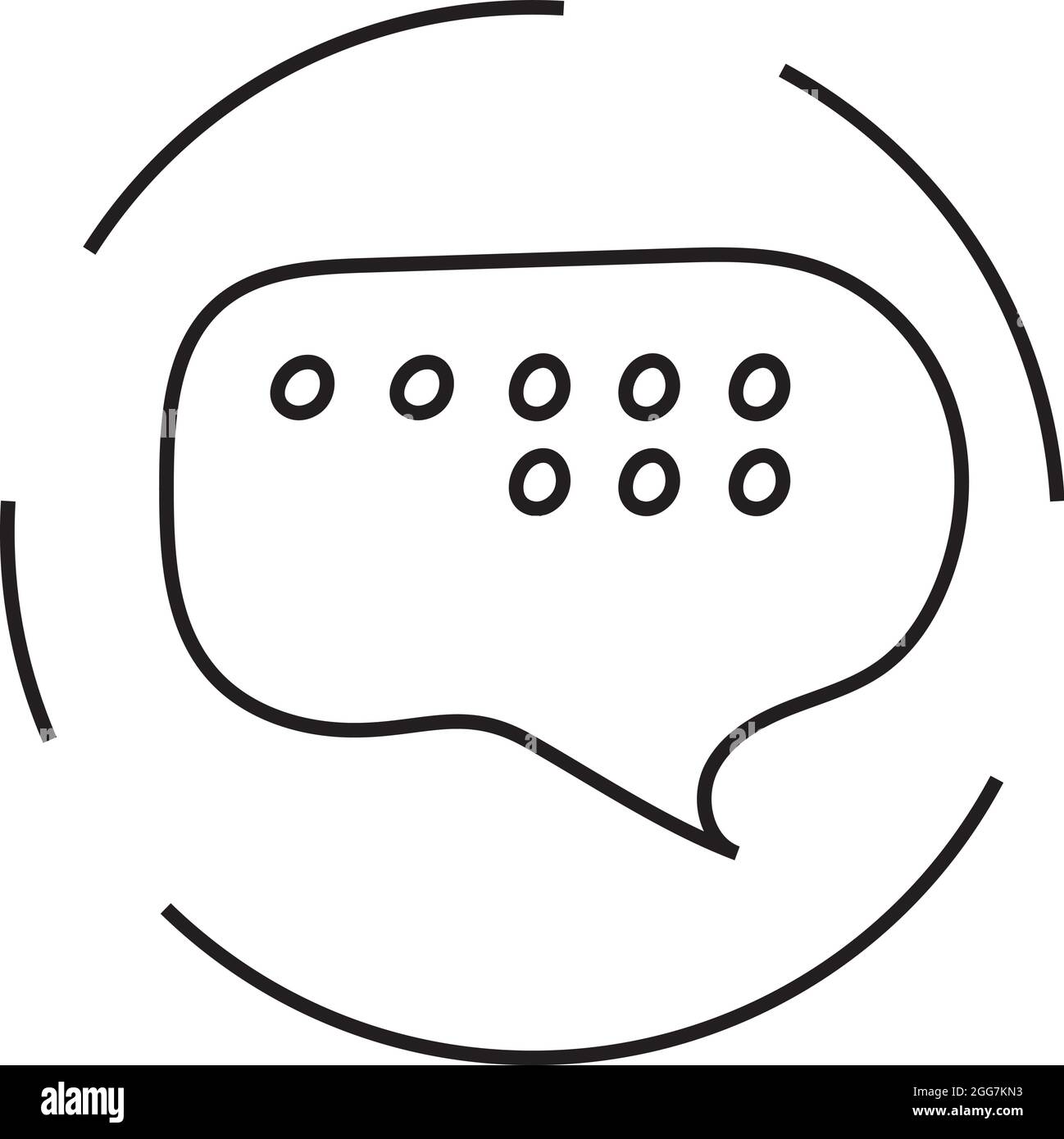 Online conversation, icon illustration, vector on white background Stock Vector