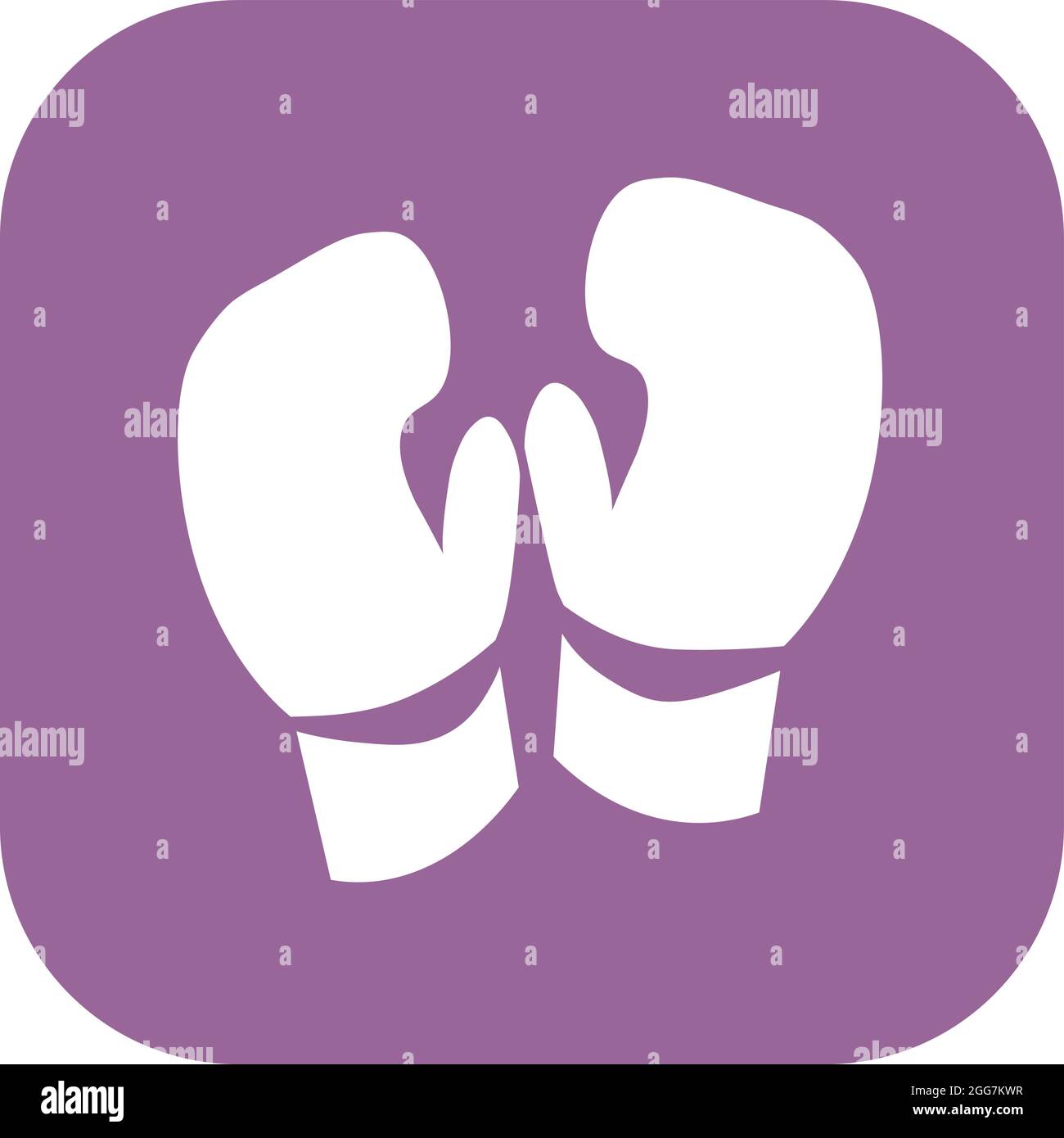 White boxing gloves, icon illustration, vector on white background ...