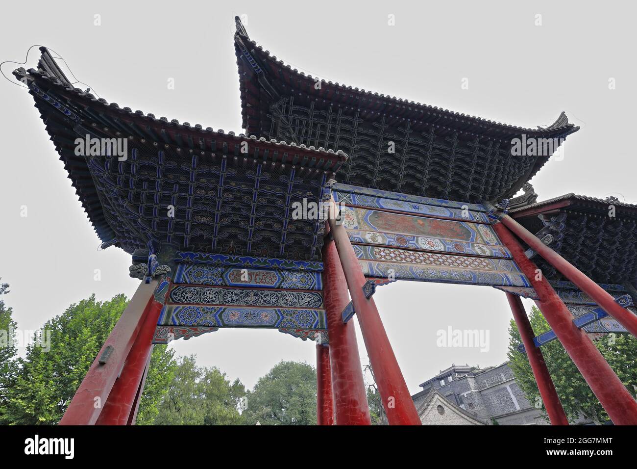 Taiheyuanqi Paifang or Gateway of Universal Vitality-Confucian Temple-Beilin Museum. Xi'an-China-1556 Stock Photo