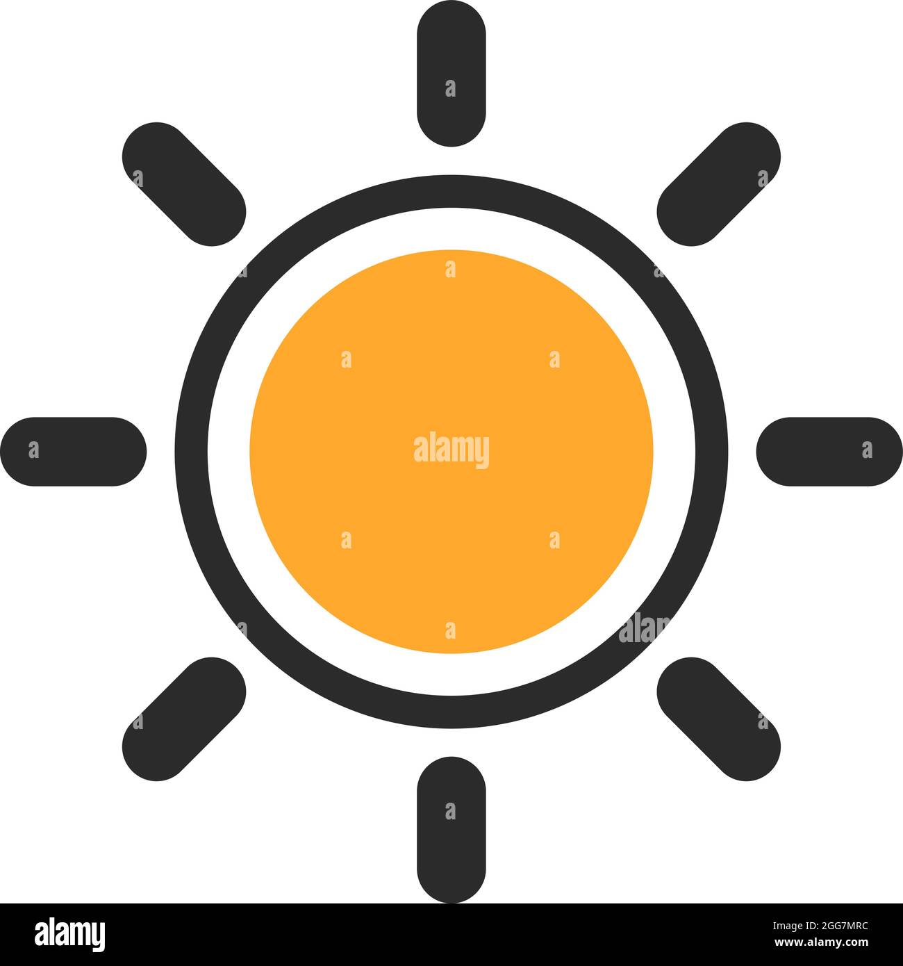 Yellow sun icon vector hi-res stock photography and images - Alamy