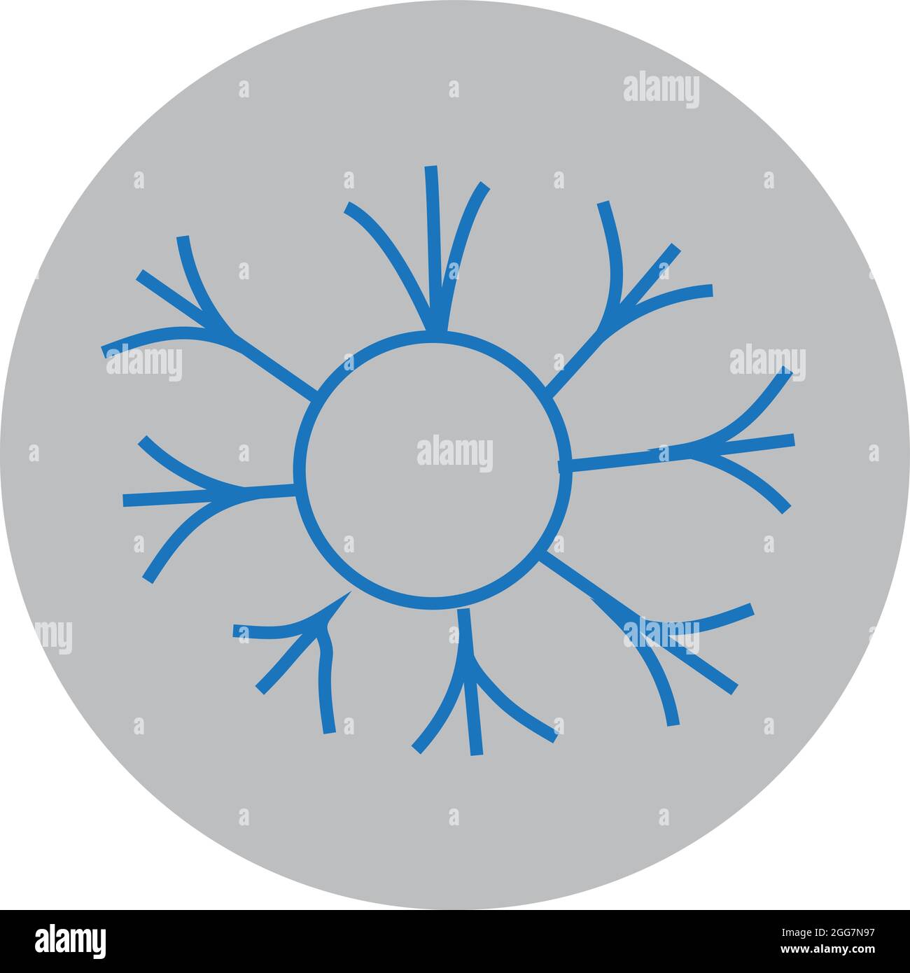 Ornate snowflake, icon illustration, vector on white background Stock Vector