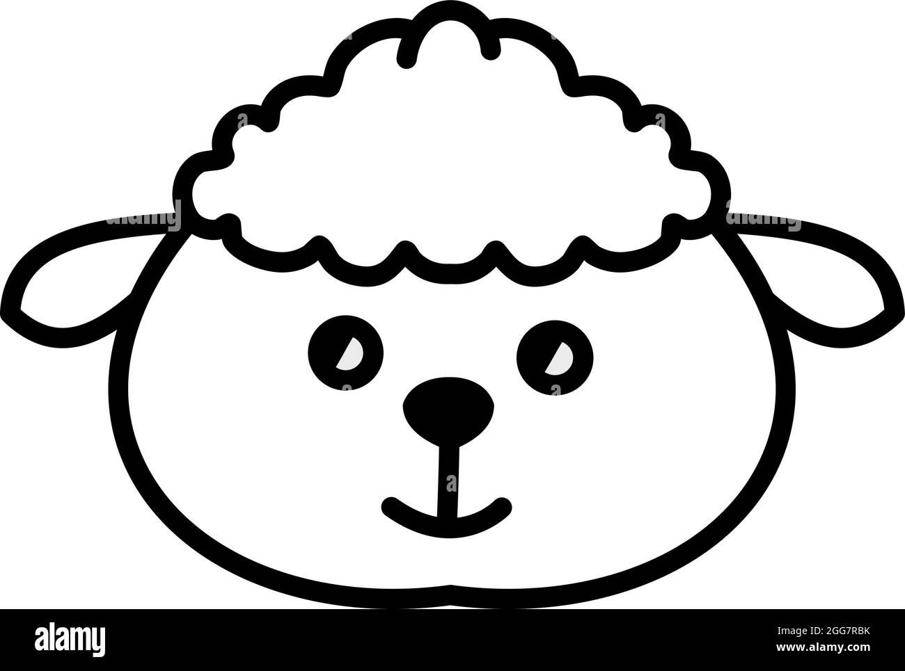 Cute baby sheep, illustration, on a white background Stock Vector Image ...