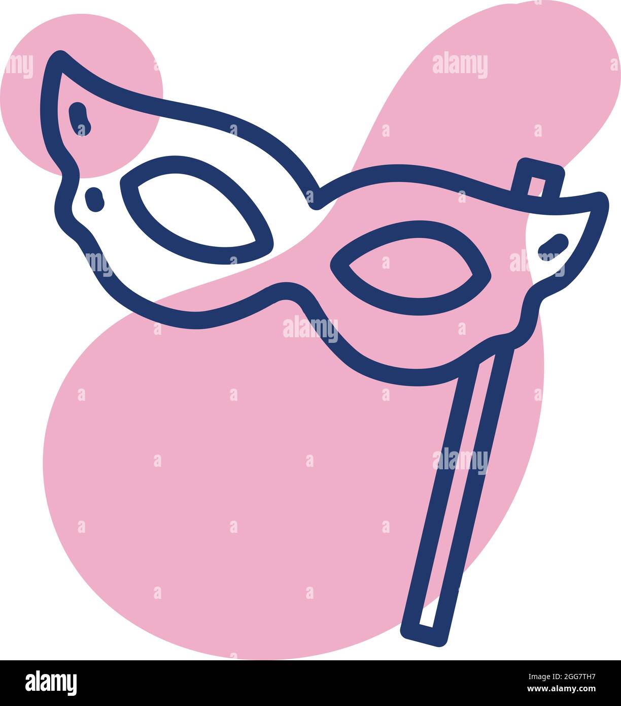 Birthday mask, illustration, on a white background Stock Vector Image