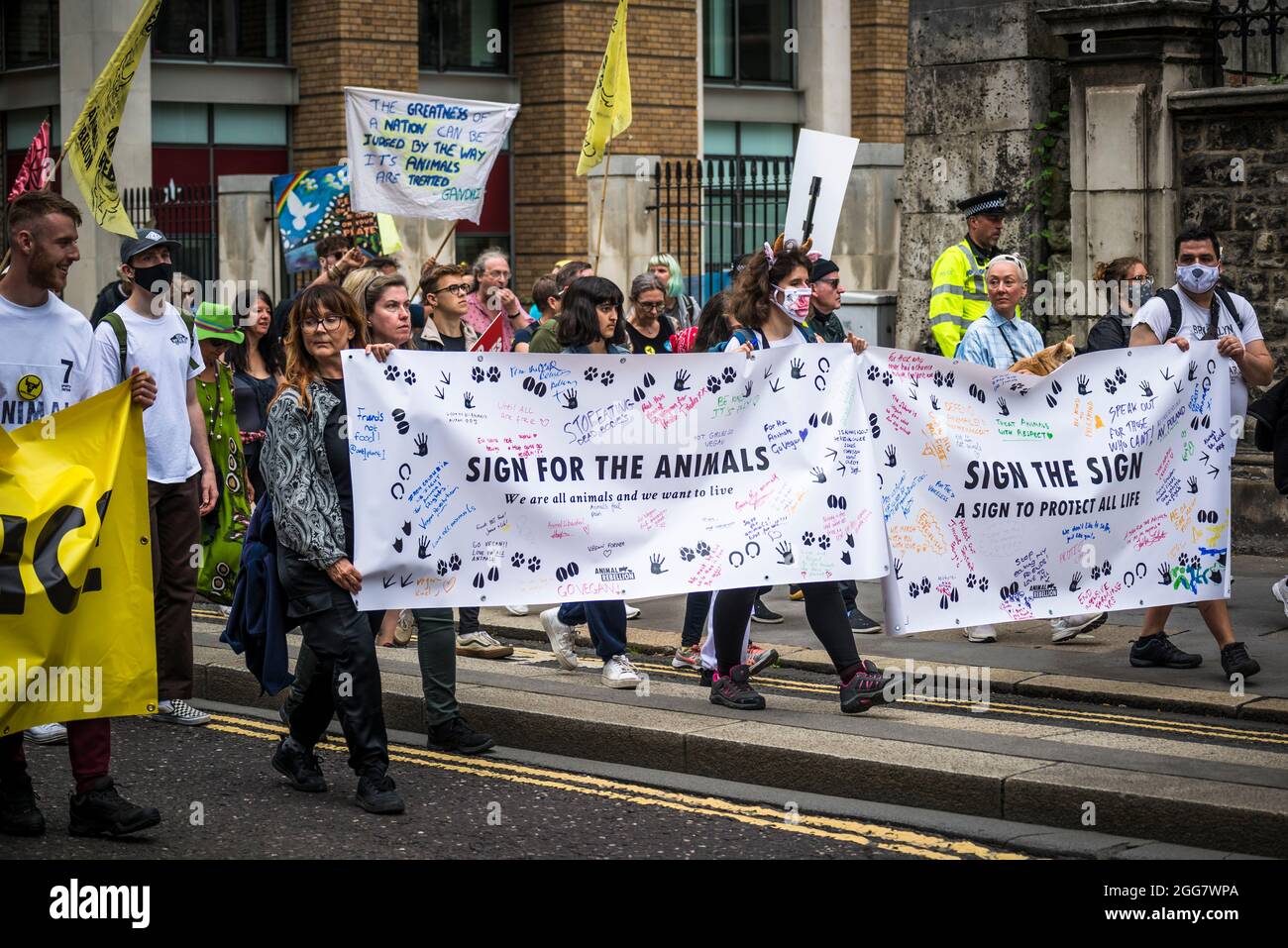 National Animal Rights March, organised by Animal Rebellion and ...