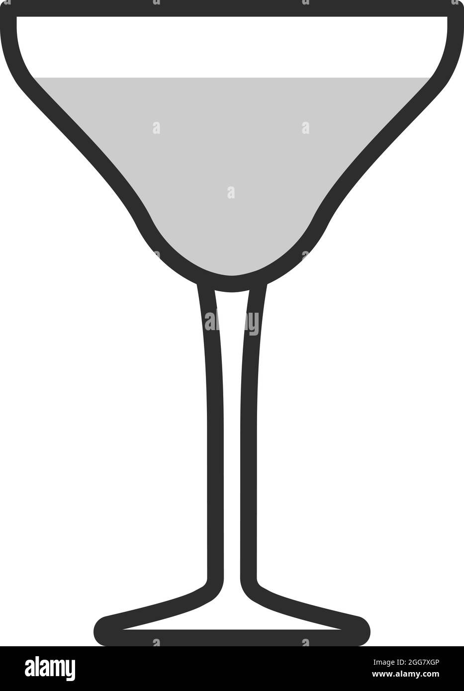 Cocktail wineglass silhouette sign. Cocktail drink glass set Stock Vector  Image & Art - Alamy