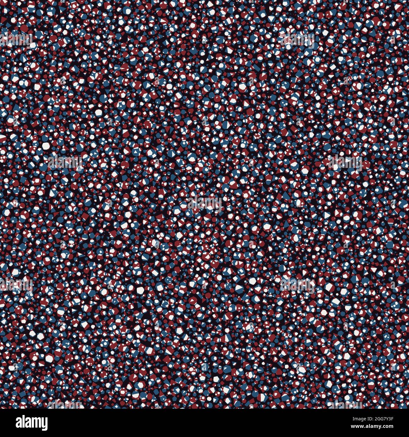 Seamless red and blue overlay circles and shapes pattern for surface ...
