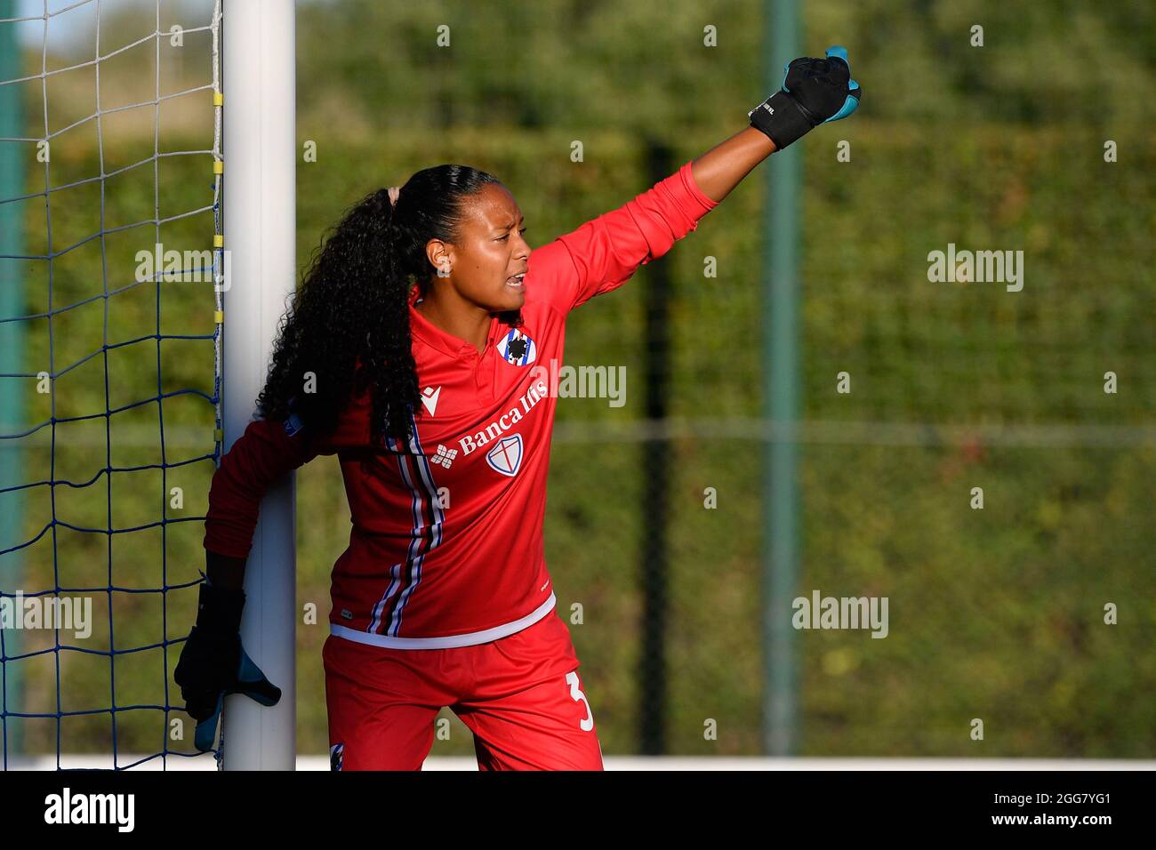 Selena Delia Babb of UC Sampdoria in action during the  Italian Football Championship League A Women 2021/2022 match between SS Lazio 2015 ARL vs UC Sampdoria at the Stadium Mirko Fersini Stock Photo