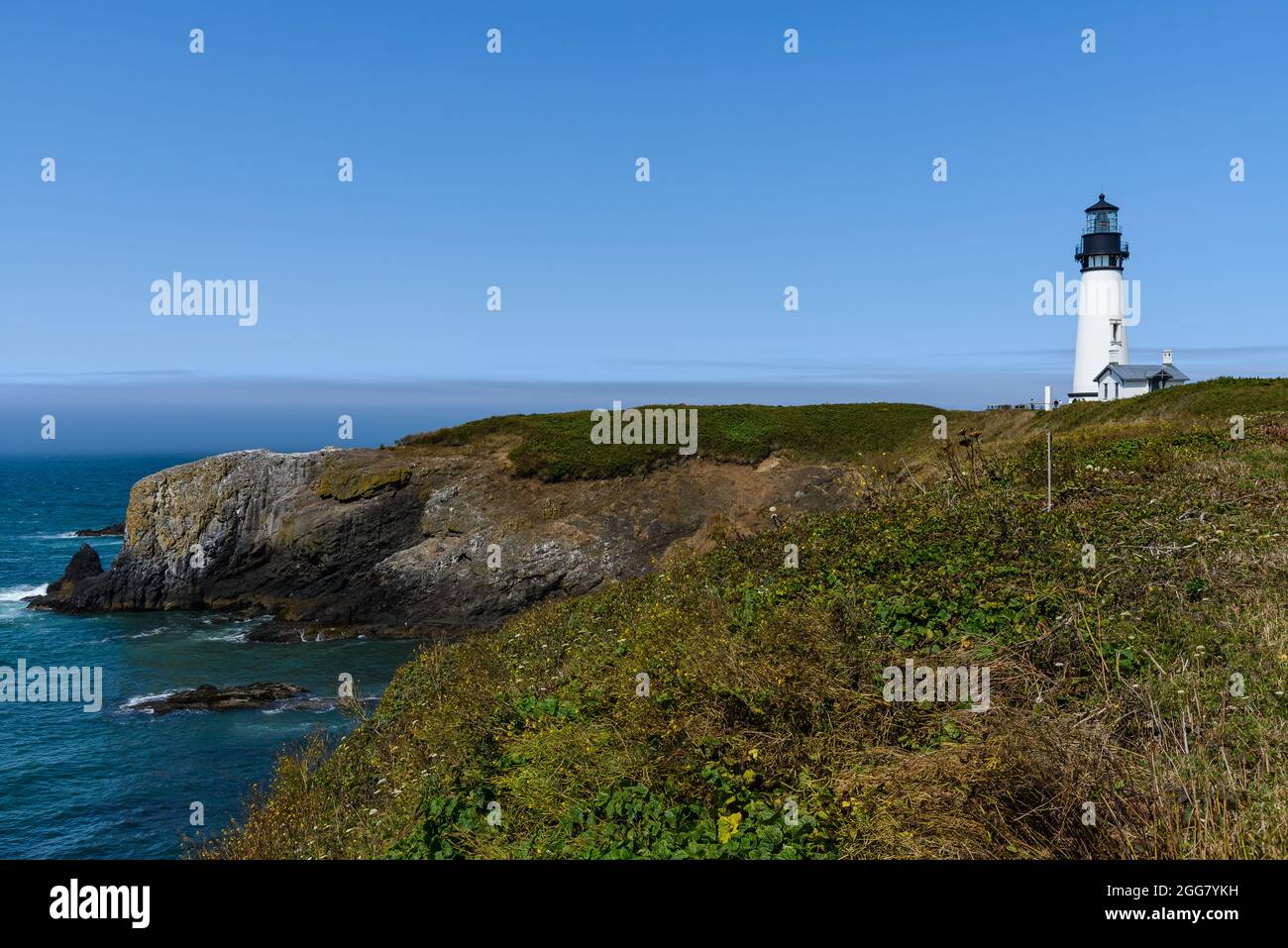 Yaquina Head Lighthouse. Oregon, USA. Stock Photo