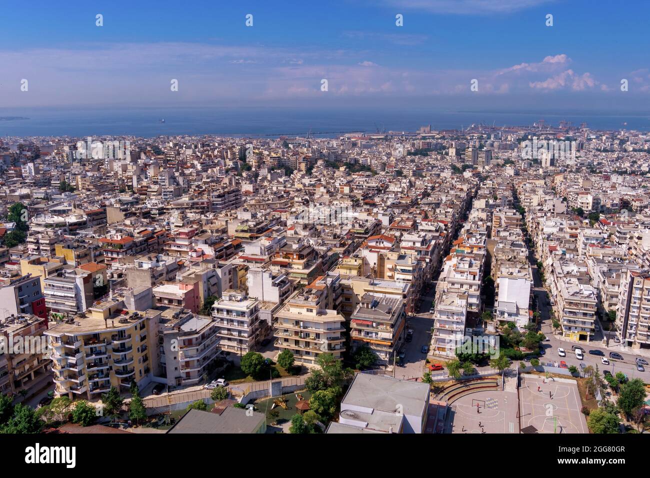 Greek town view flat hi res stock photography and images Alamy