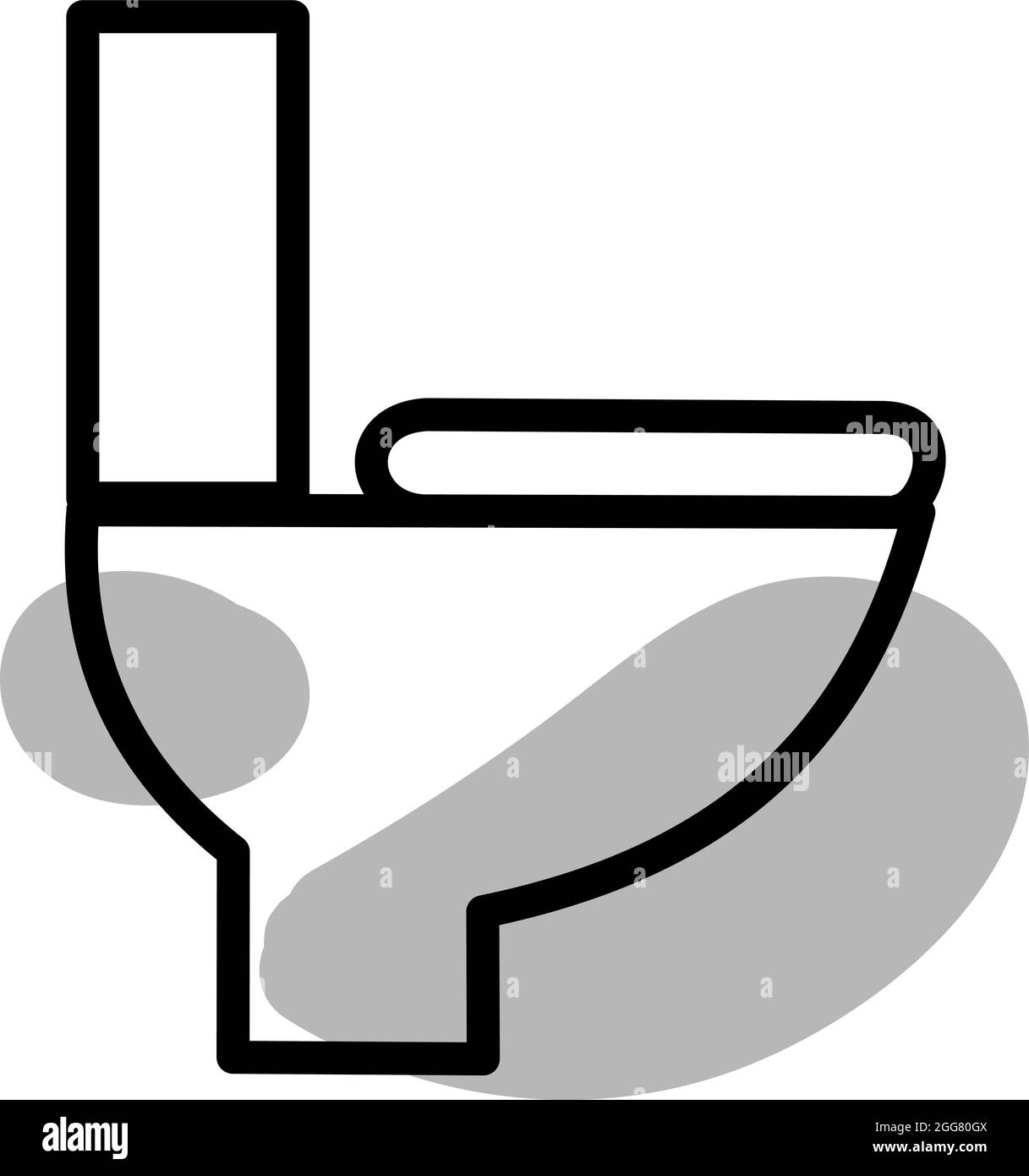 Black toilet, illustration, on a white background Stock Vector Image