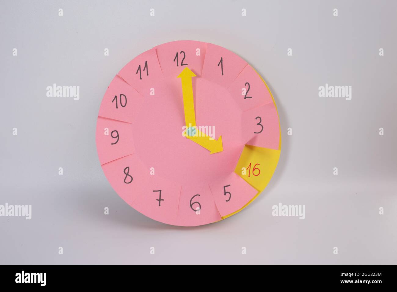 preschool hour teaching activity, learn time concept for kids Stock