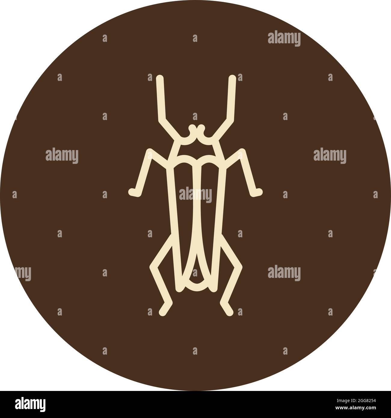 Bug with antenna, illustration, on a white background Stock Vector