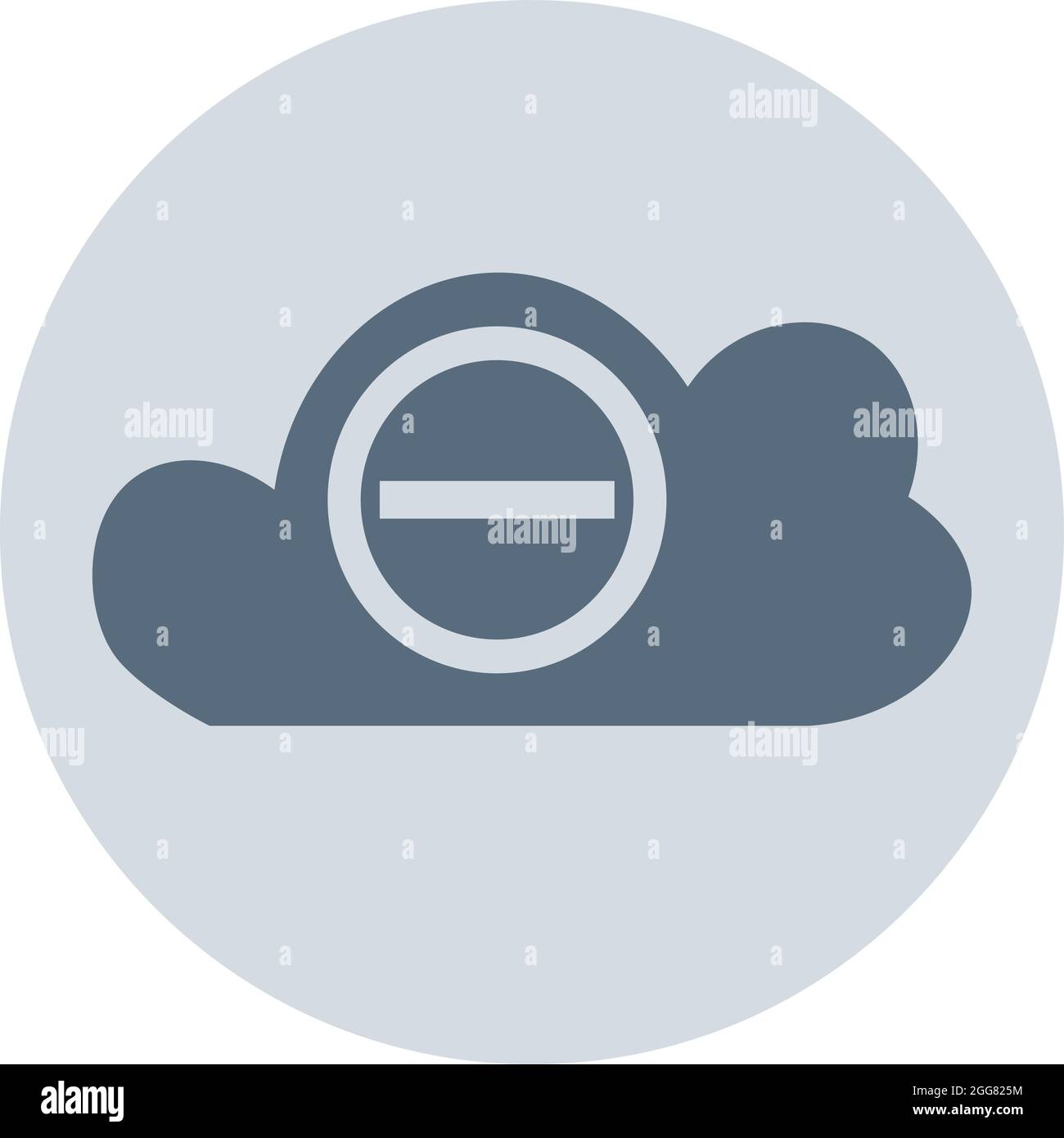Cloud with minus sign, illustration, on a white background Stock Vector ...