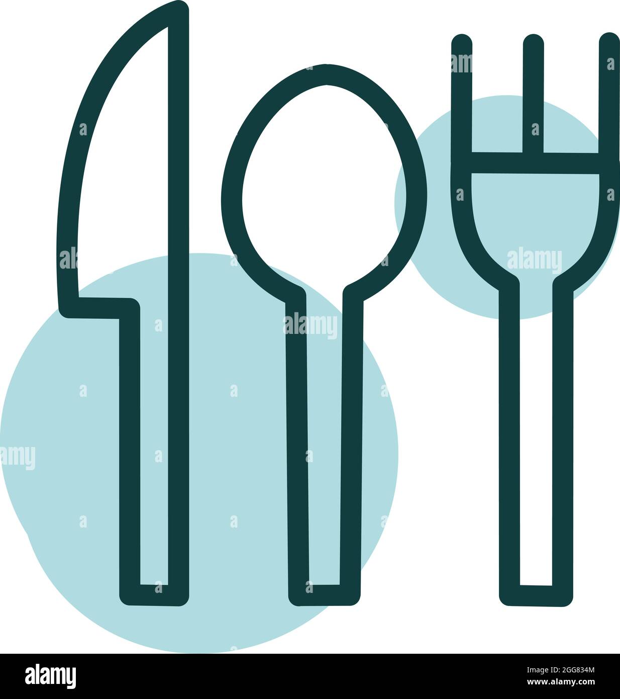 Knife spoon and fork, illustration, on a white background Stock Vector ...