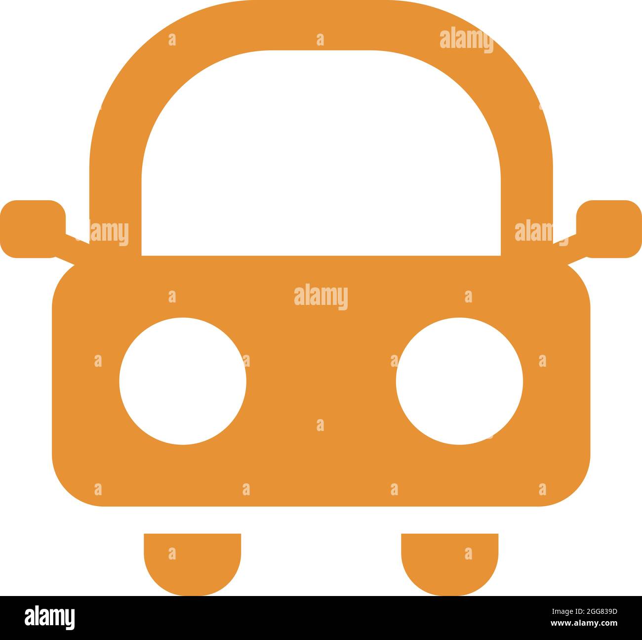 Orange car, illustration, on a white background. Stock Vector
