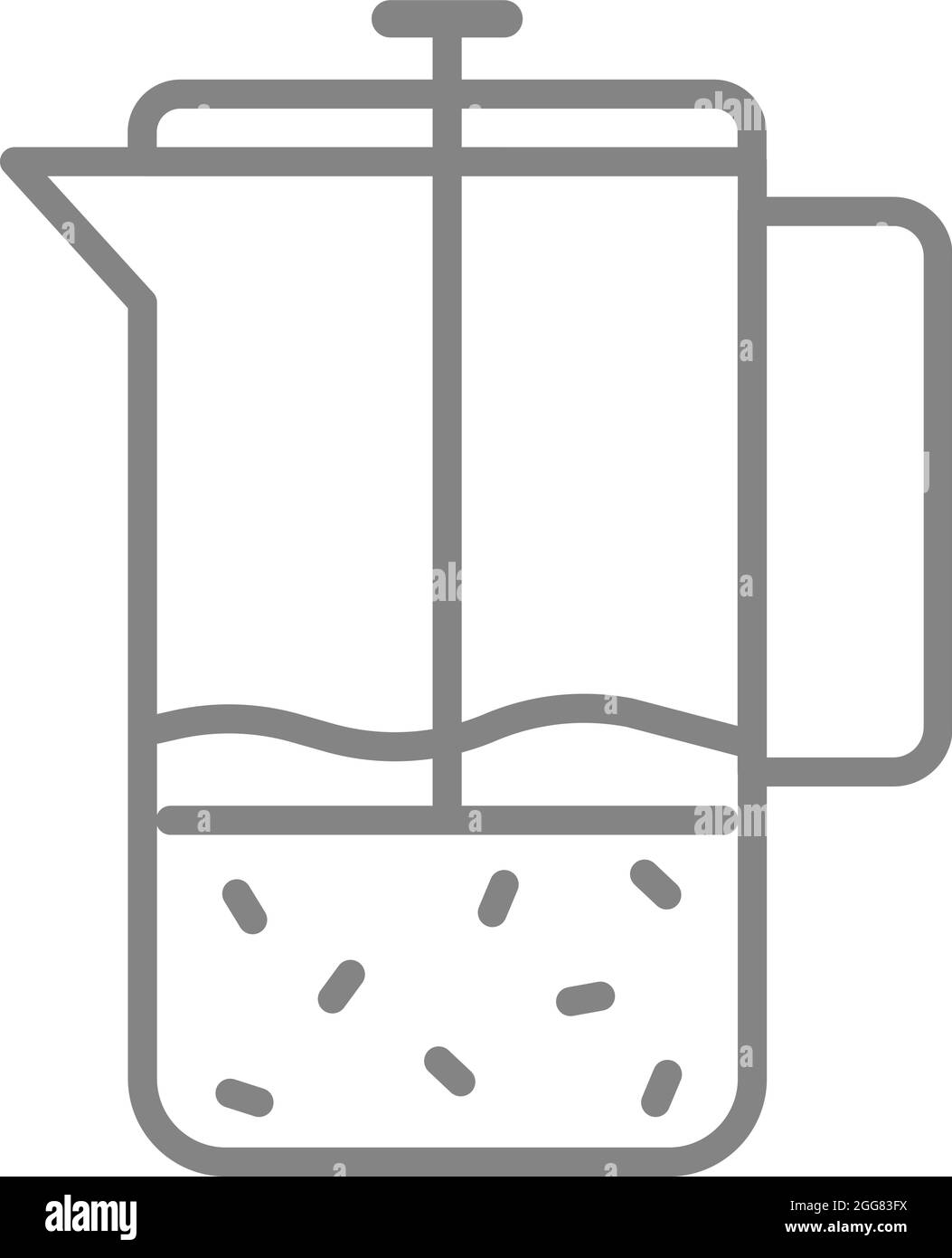 Grey teapot, illustration, on a white background. Stock Vector