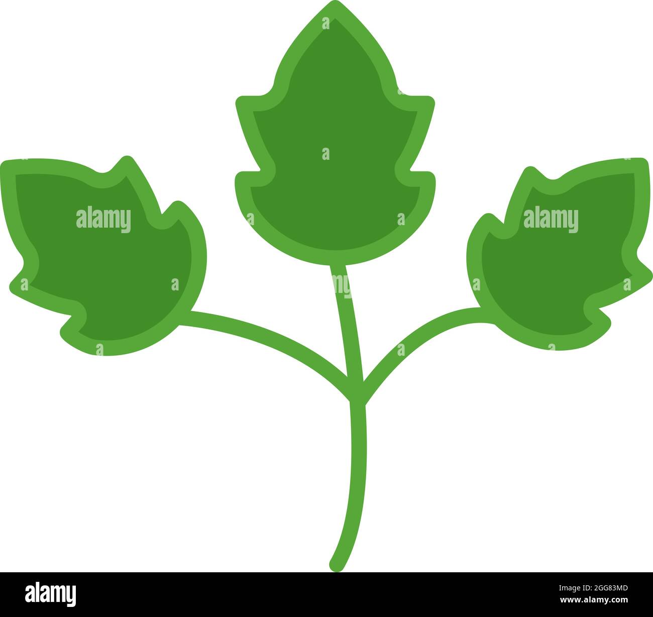 Three small leaves Stock Vector Images - Alamy