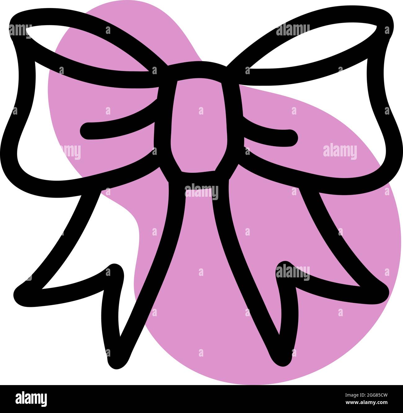 Pink ribbon, illustration, on a white background Stock Vector Image ...