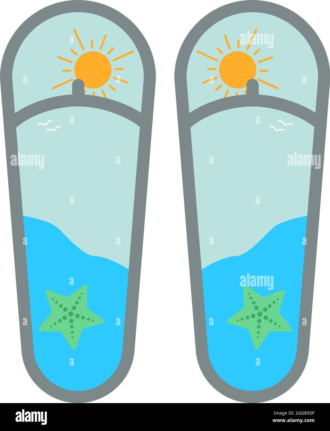 Shoes on beach Stock Vector Images - Alamy