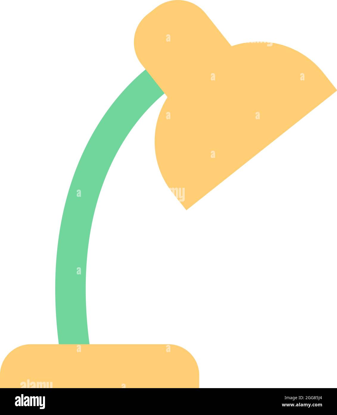 Yellow study lamp, illustration, on a white background. Stock Vector