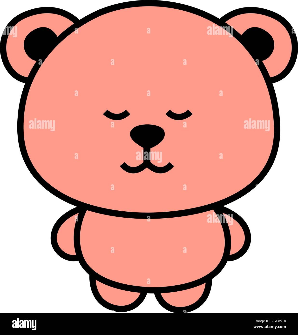 Cute teddy bear, illustration, on a white background Stock Vector Image ...