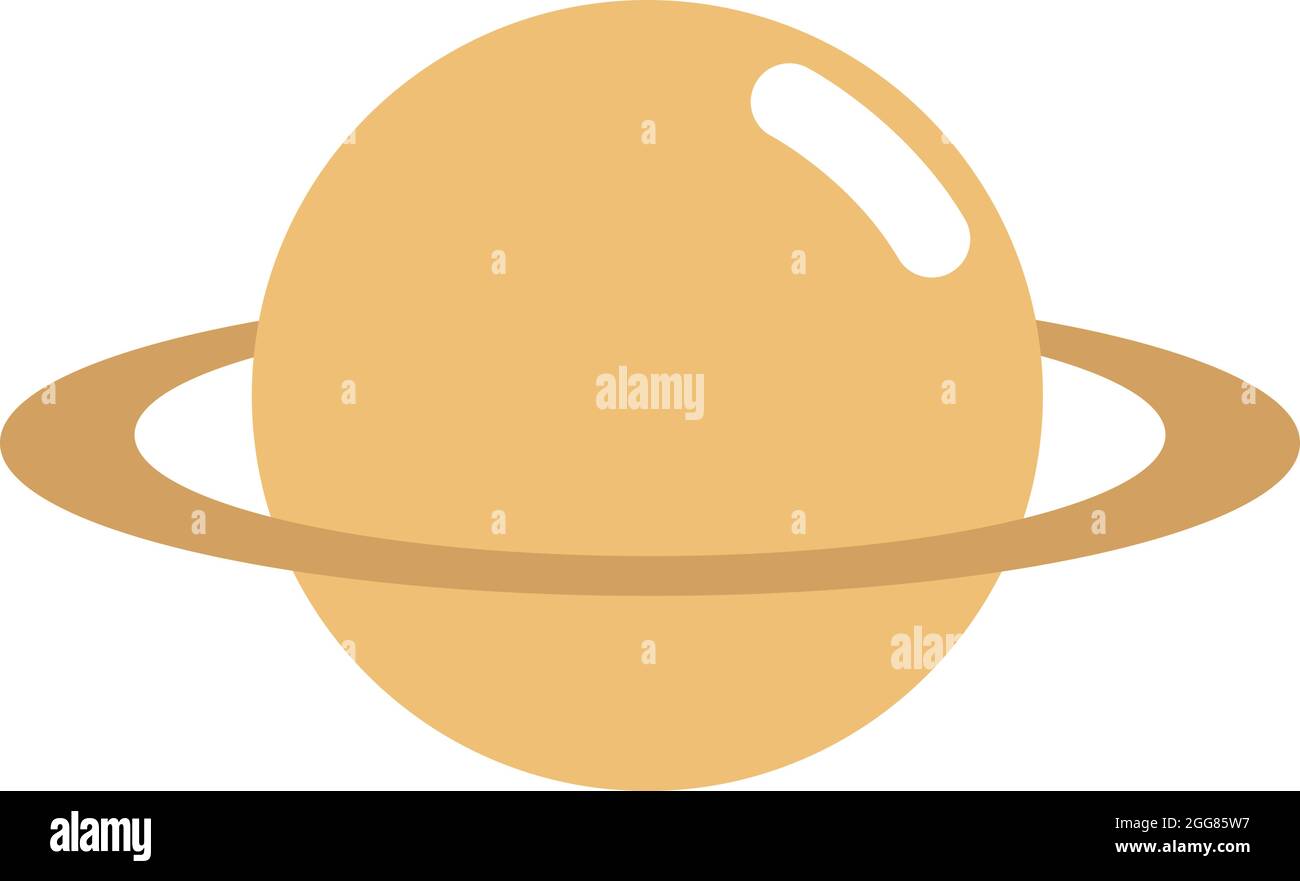 Golden planet, illustration, on a white background. Stock Vector