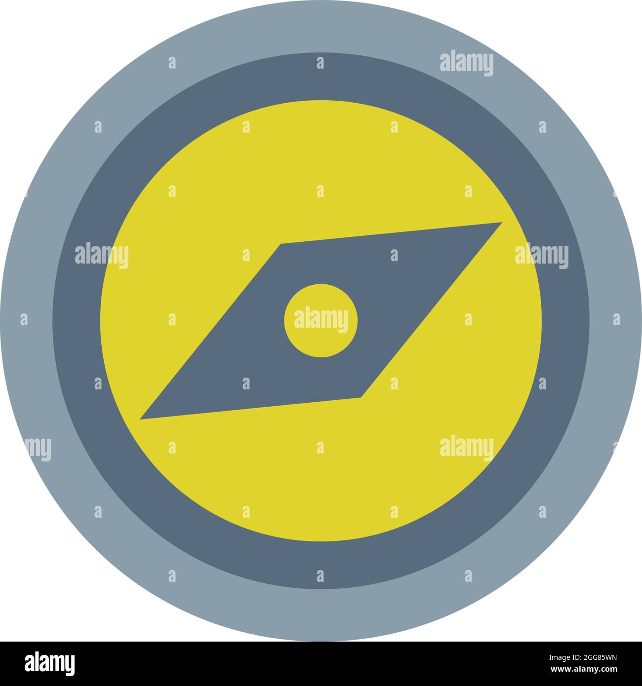 Airplane compass, illustration, on a white background. Stock Vector