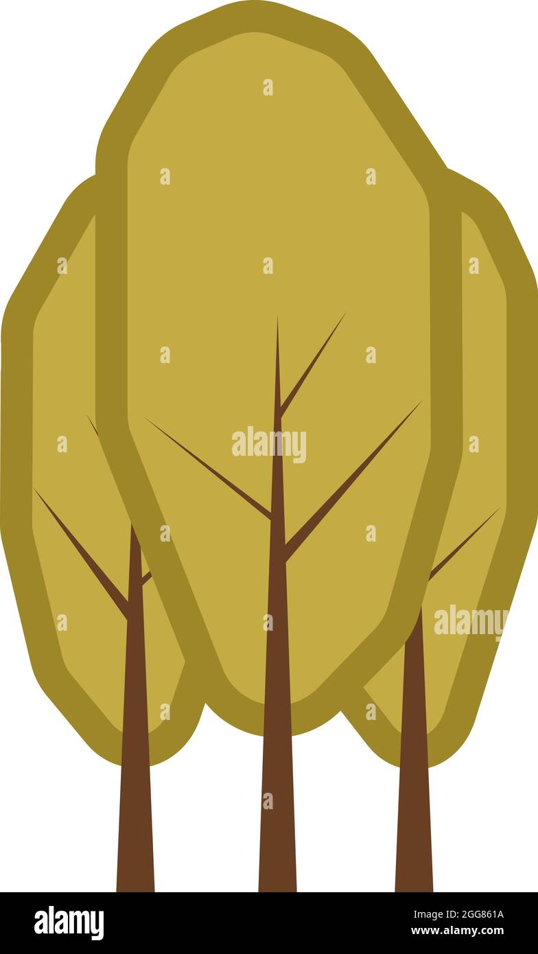 Easter hammock trees, illustration, on a white background. Stock Vector