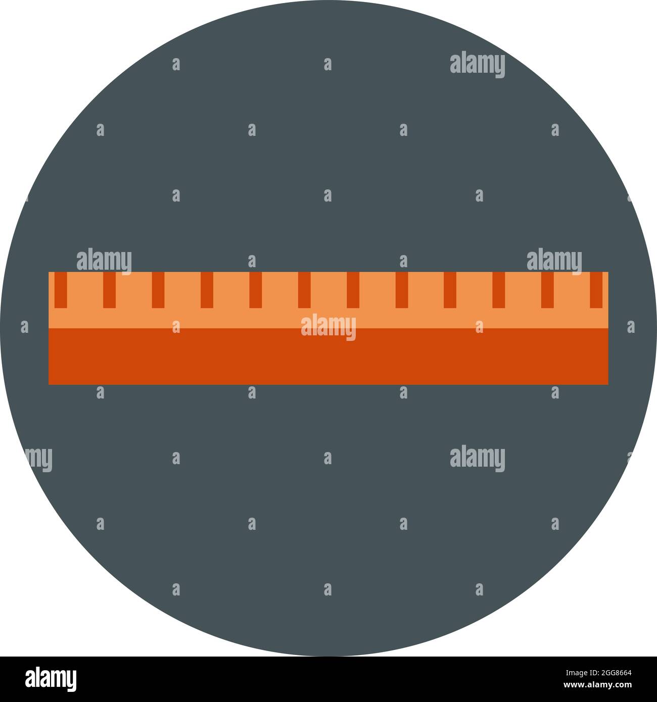 Red ruler, illustration, on a white background Stock Vector Image & Art ...