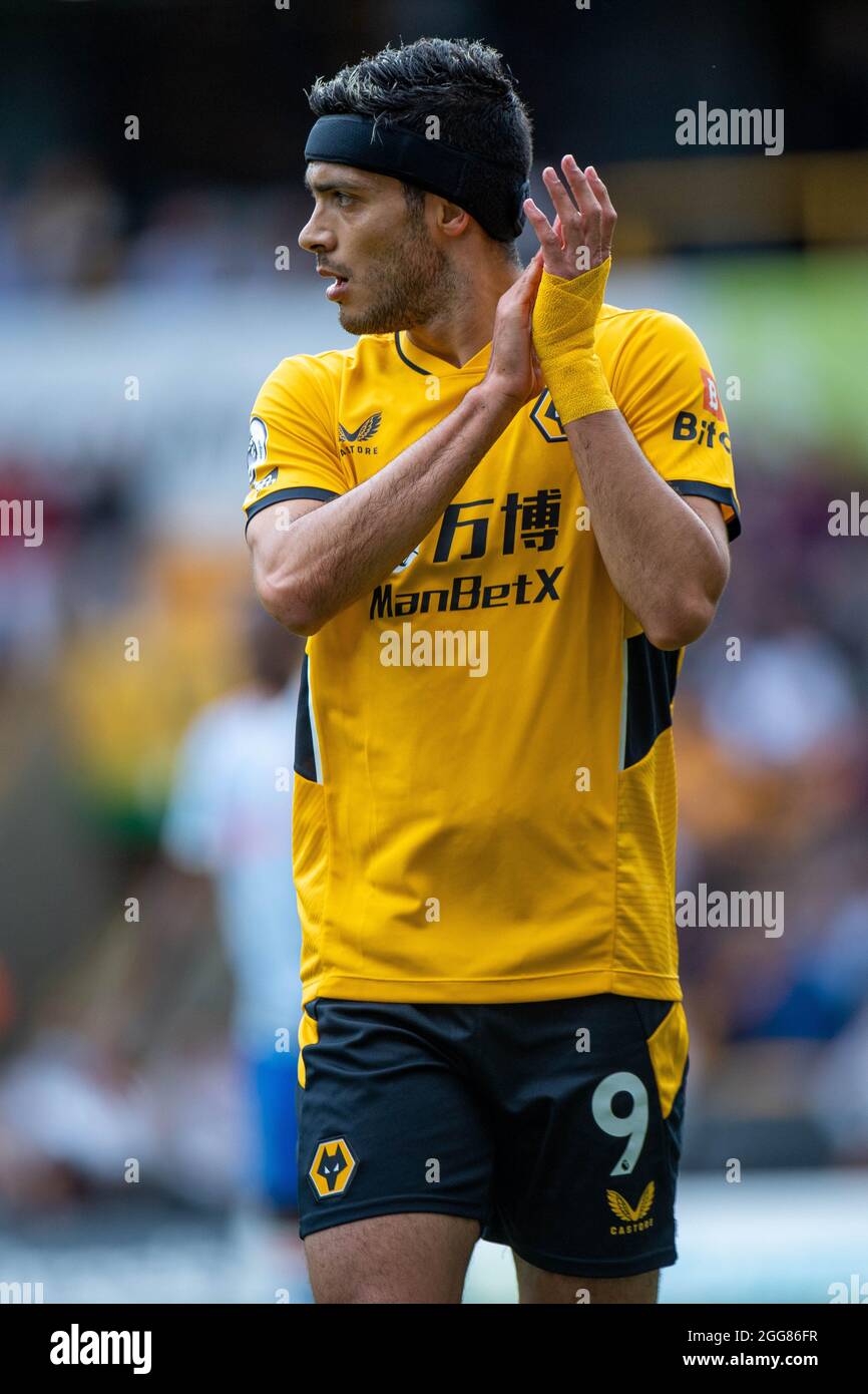 WOLVERHAMPTON, ENGLAND - AUGUST 29: Raul Jimenez during the Premier League match between Wolverhampton Wanderers  and  Manchester United at Molineux o Stock Photo