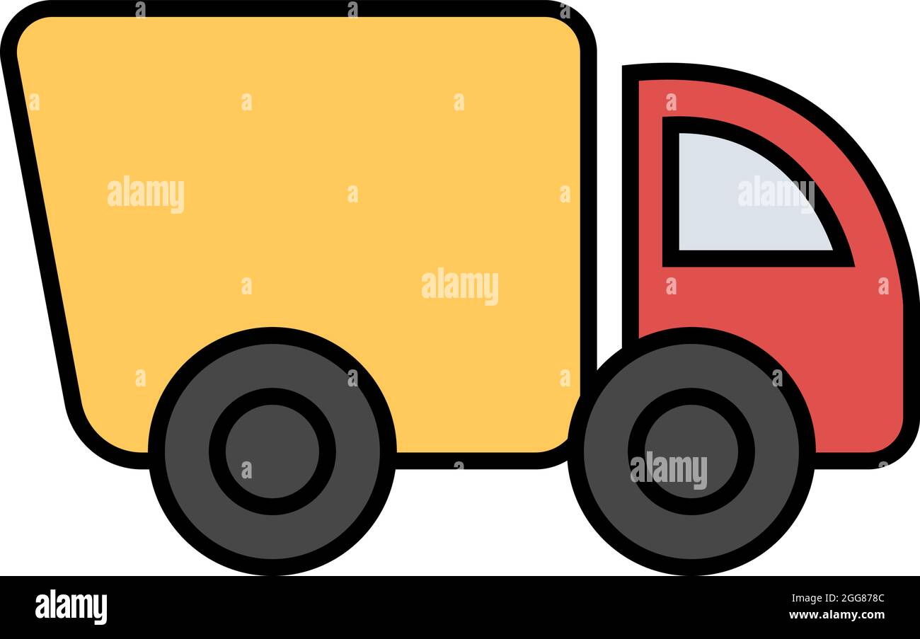 Truck toy, illustration, on a white background. Stock Vector