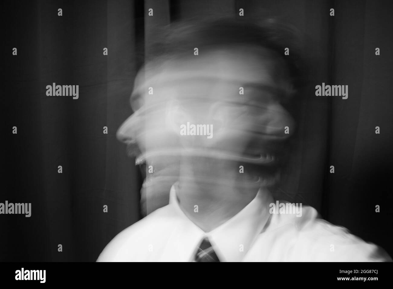 blurred crazy man Stock Photo