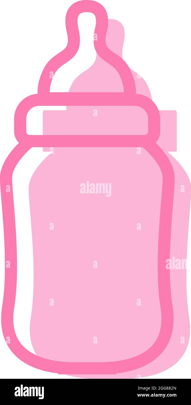 Baby bottle, illustration, vector on a white background Stock Vector ...