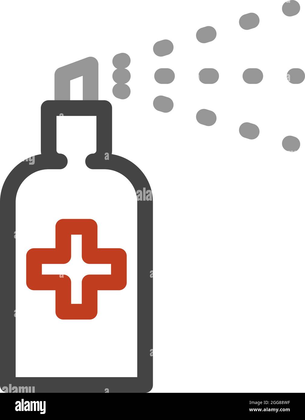 Medical spray, illustration, vector on a white background. Stock Vector