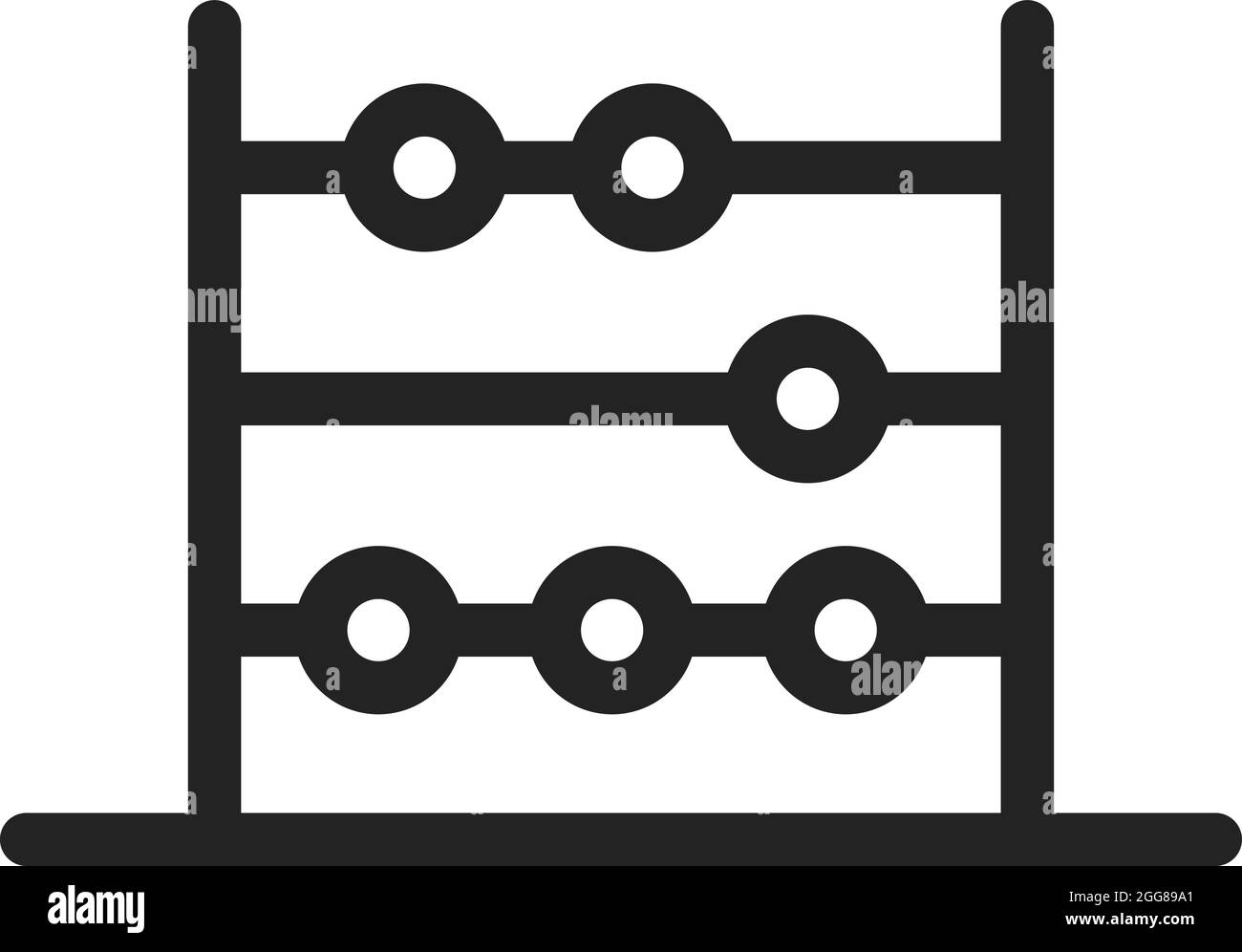 Black abacus, illustration, vector on a white background. Stock Vector