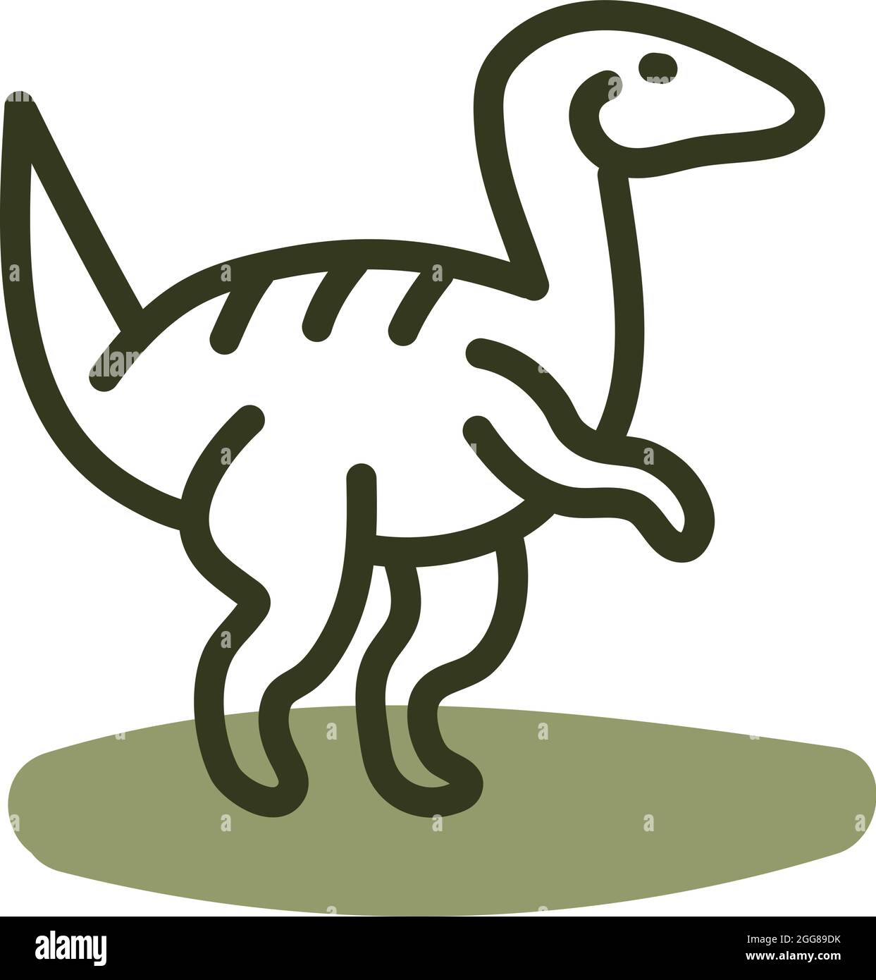 Diplodocus dinosaur, illustration, vector on a white background Stock