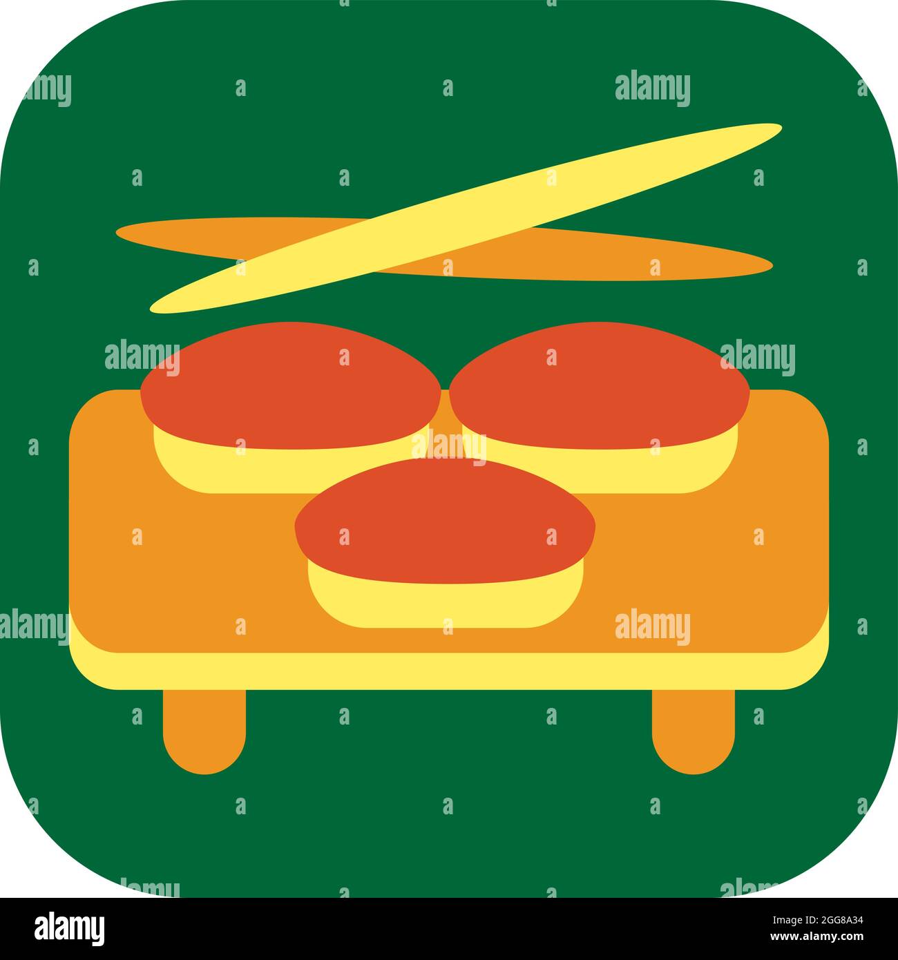 Delicious sushi, illustration, vector on a white background. Stock Vector