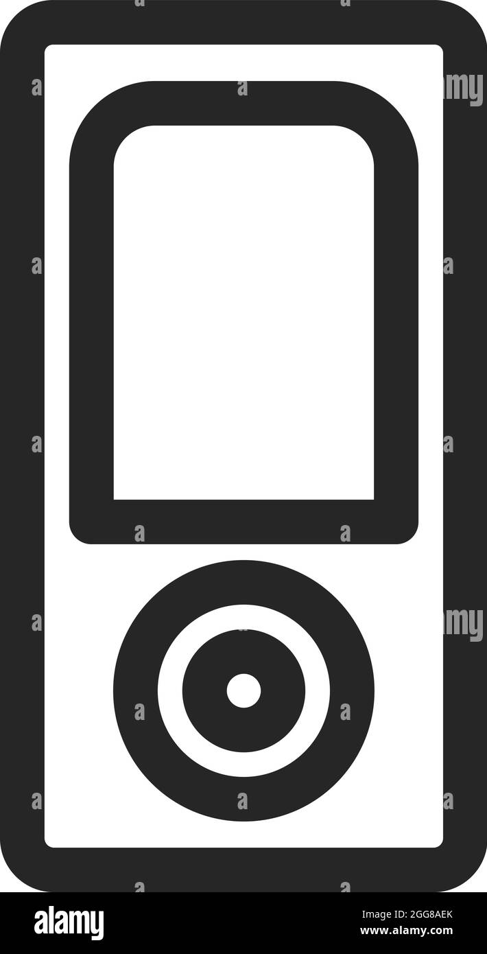 Music player, illustration, vector on a white background Stock Vector ...