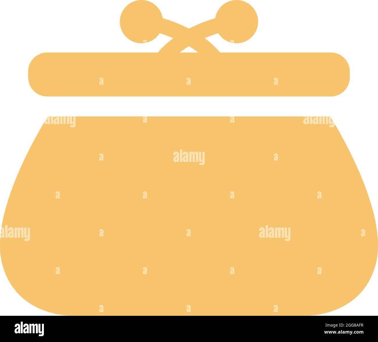 Yellow wallet, illustration, vector on a white background. Stock Vector